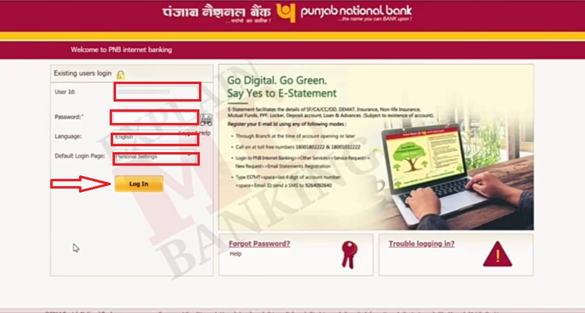 pnb net banking
